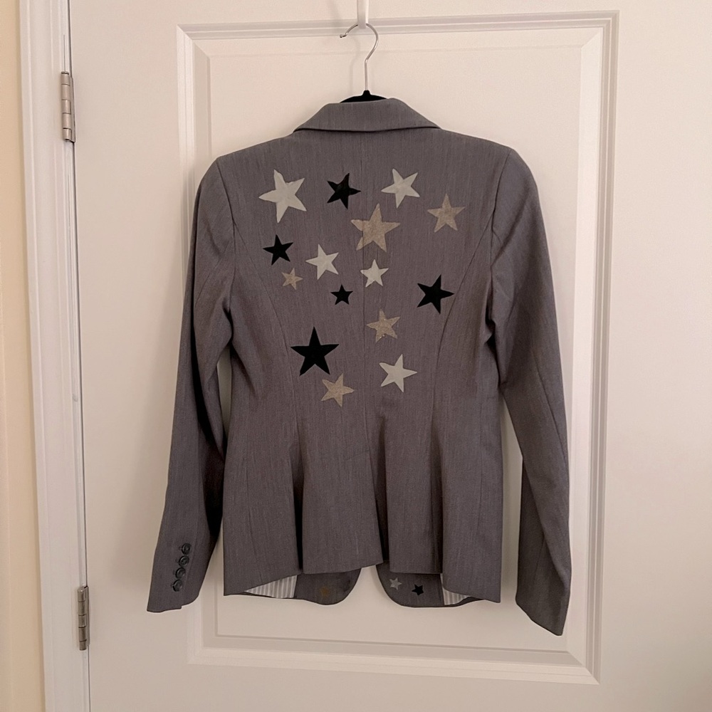 Hand painted blazer with stars.